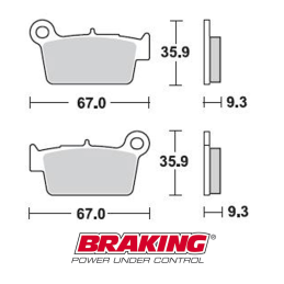 REAR BRAKE PADS BRAKING 10-15