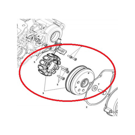 KIT STATOR & MAGNETIC WHEEL 2T 14-17