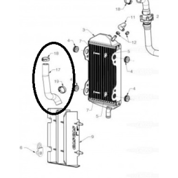 TUBO RADIATORE INF. DX 14-16