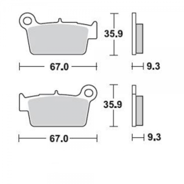 REAR BRAKE PADS NISSIN: GG 10-20