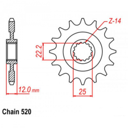 PINION GASGAS EC 200-250-300 2T