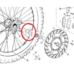 FRONT WHEEL BEARINGS SPACER 96-03