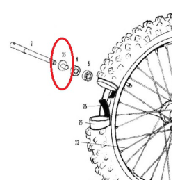 FRONT WHEEL RIGHT BUSHING 00-03